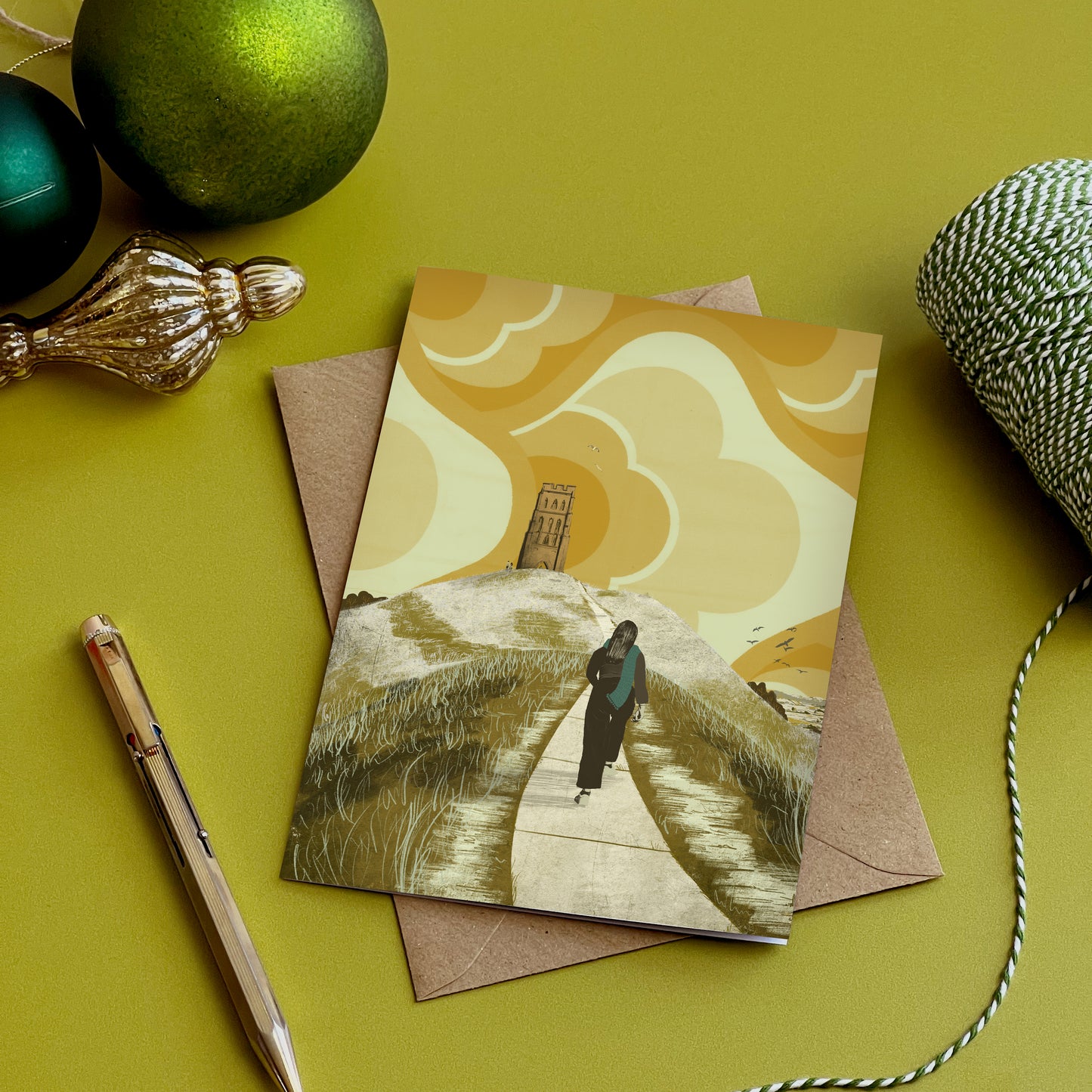 Glastonbury Tor Christmas Card