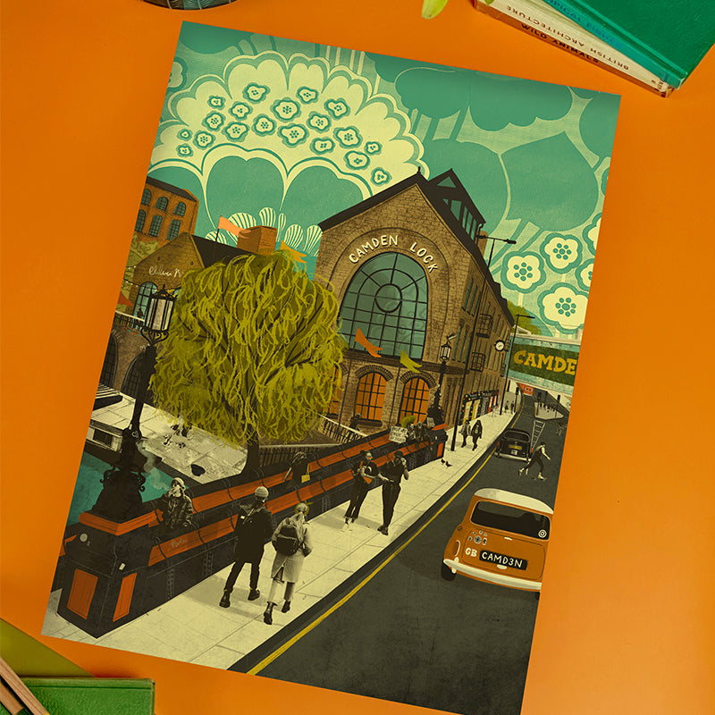 Camden Lock London A3 Print