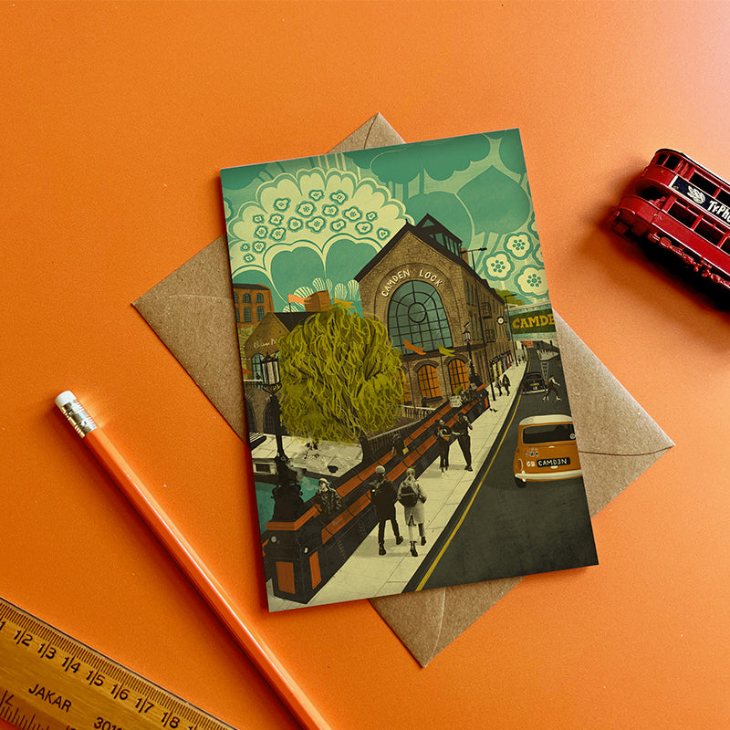 Camden Lock London Greeting Card