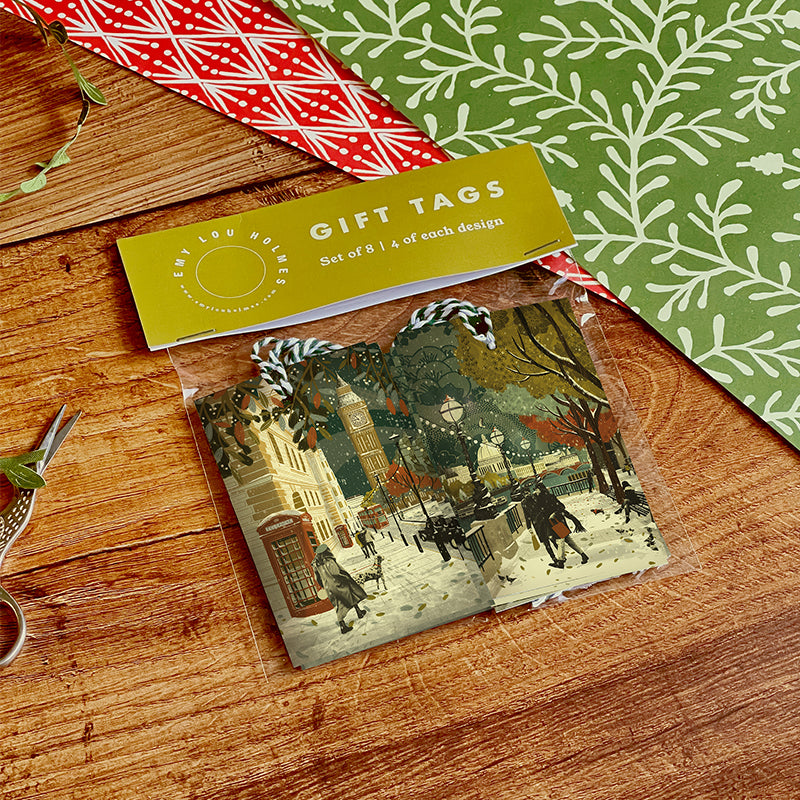 London Christmas Gift Tags | Big Ben | Southbank