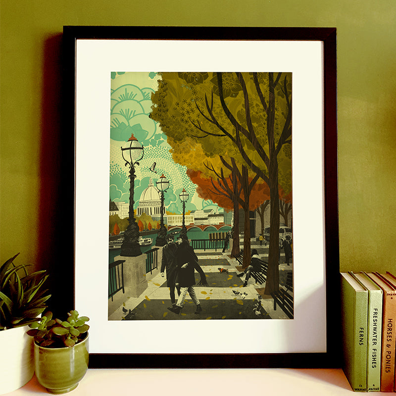 Southbank London A3 Print