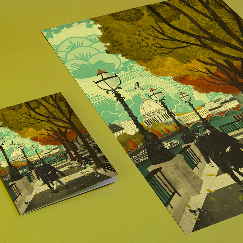 Southbank London A3 Print