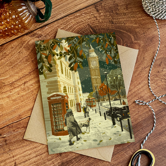 London Big Ben Christmas Card