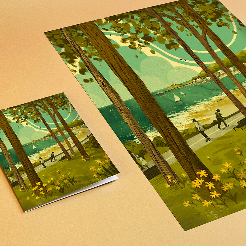 Mumbles from Swansea Bay A3 Print