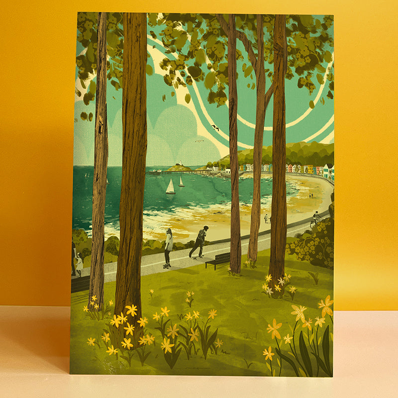 Mumbles from Swansea Bay A3 Print