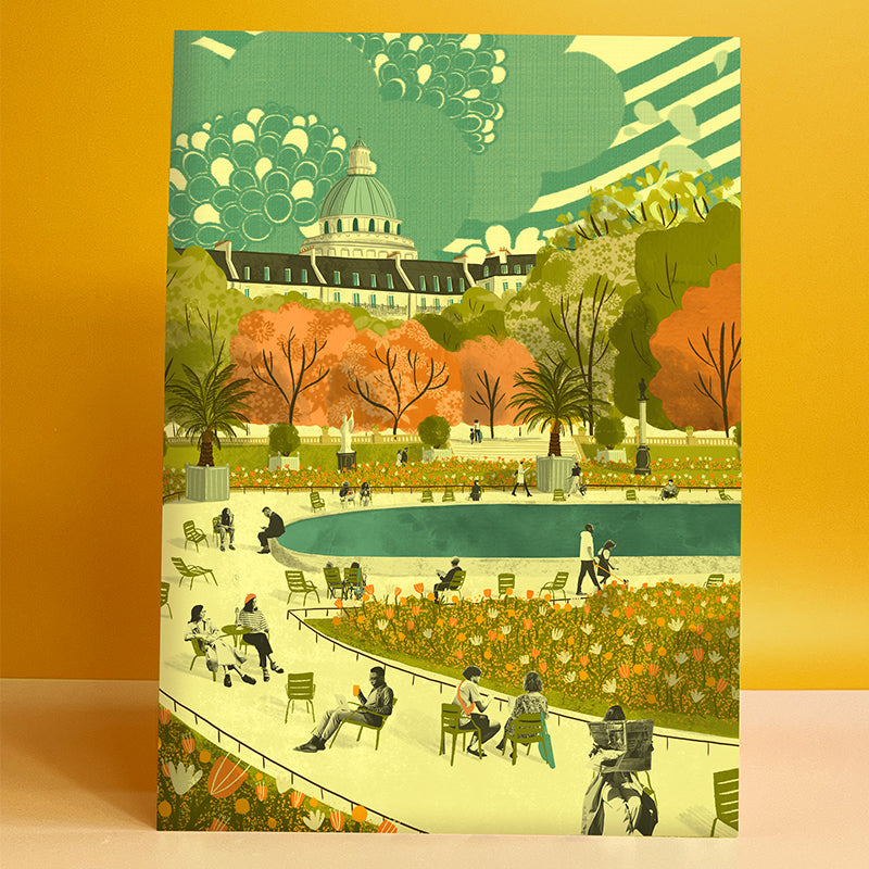 Paris Luxembourg Gardens A3 Print