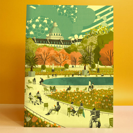Paris Luxembourg Gardens A3 Print
