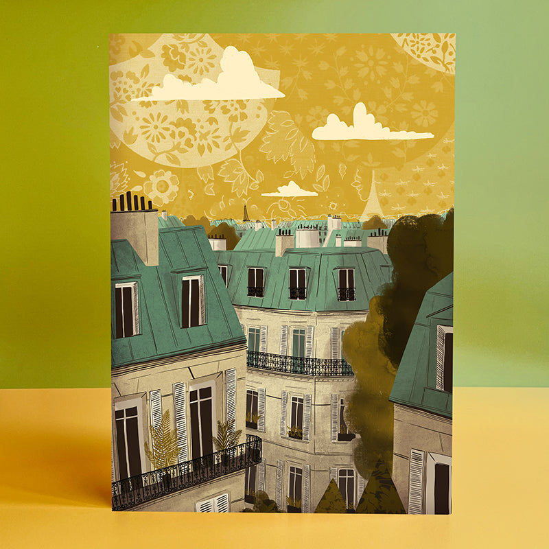 Paris Rooftops of Paris A3 Print