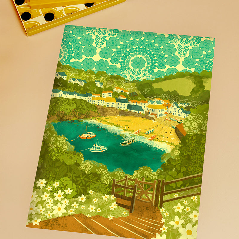Cornwall Port Isaac A3 Print