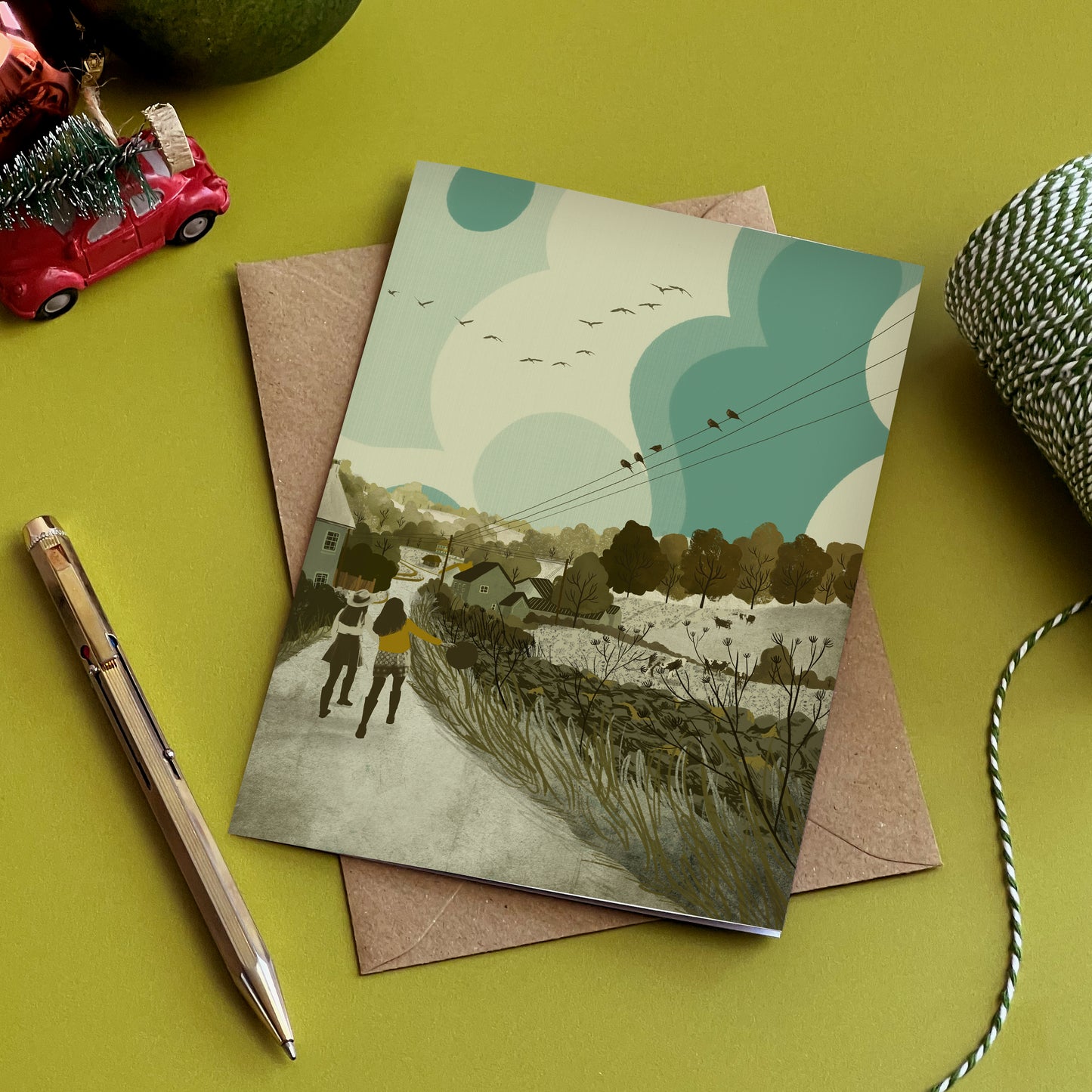 Priddy Mendip Hills Christmas Card