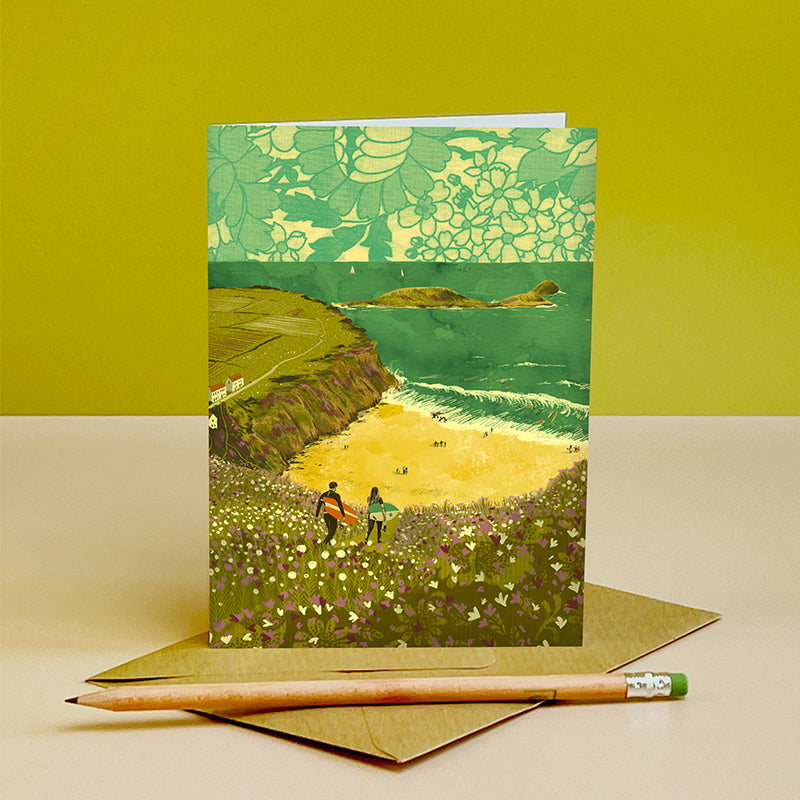 Rhossili Bay Card