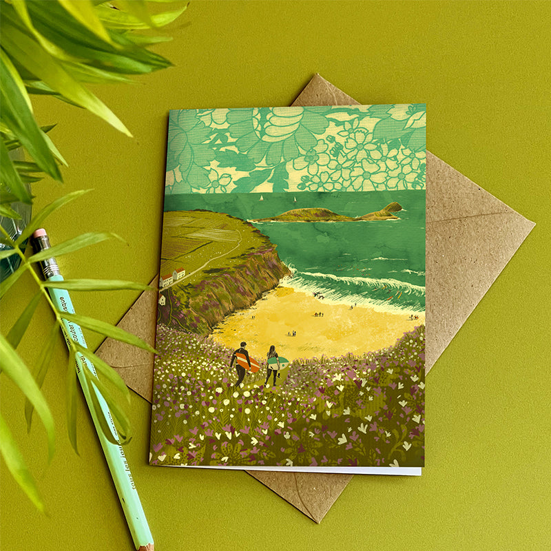 Rhossili Bay Card