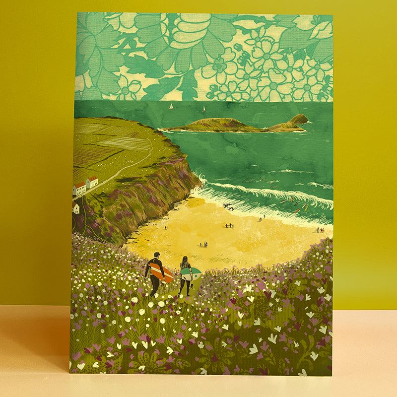 Rhossili Bay A3 Print