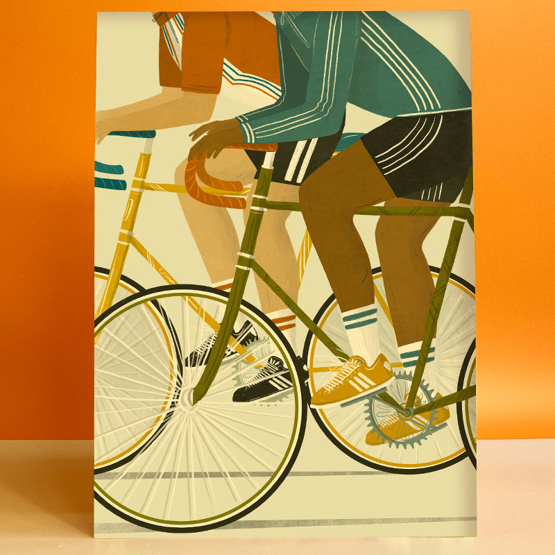 Road Cycling A3 Print