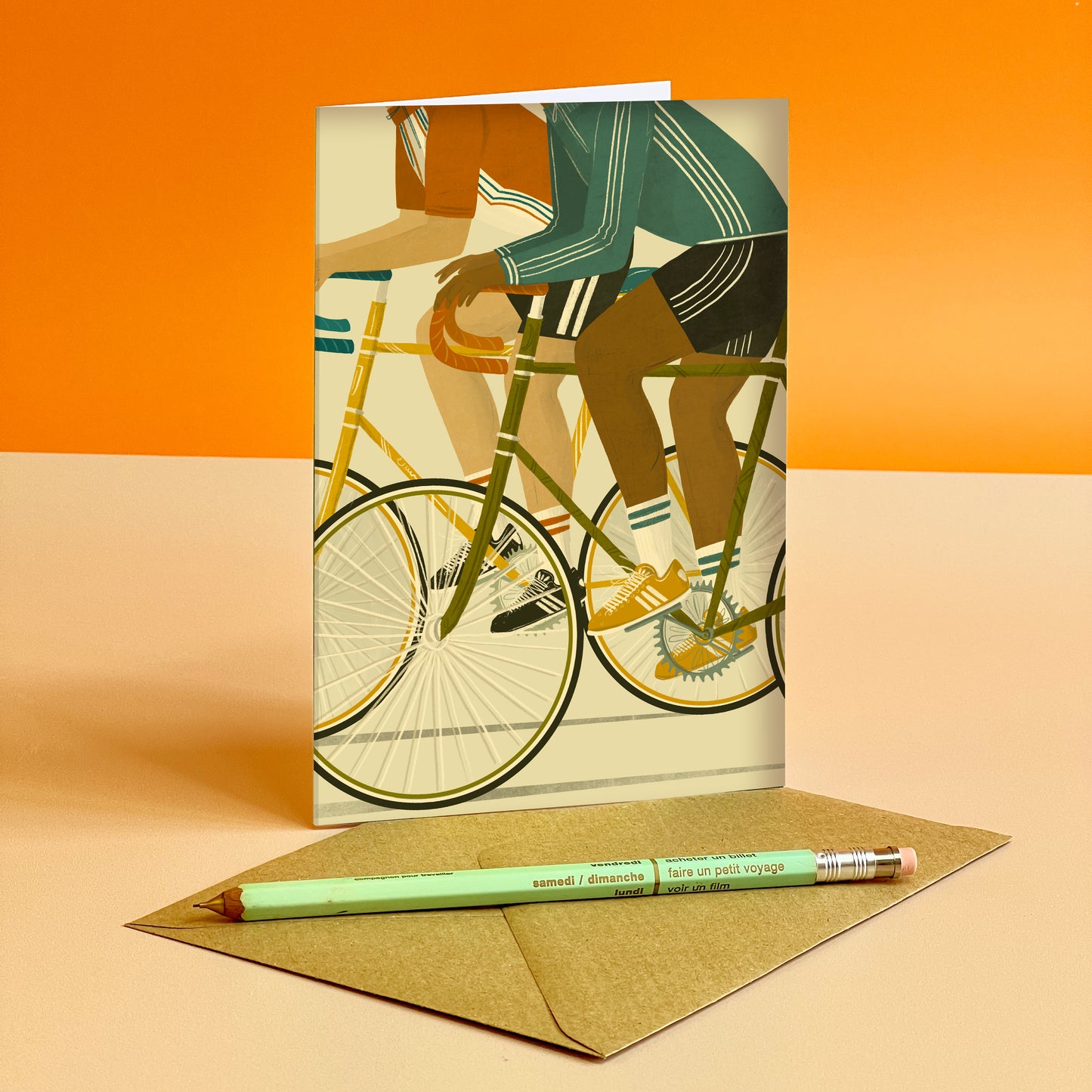 Road Cycling Greeting Card
