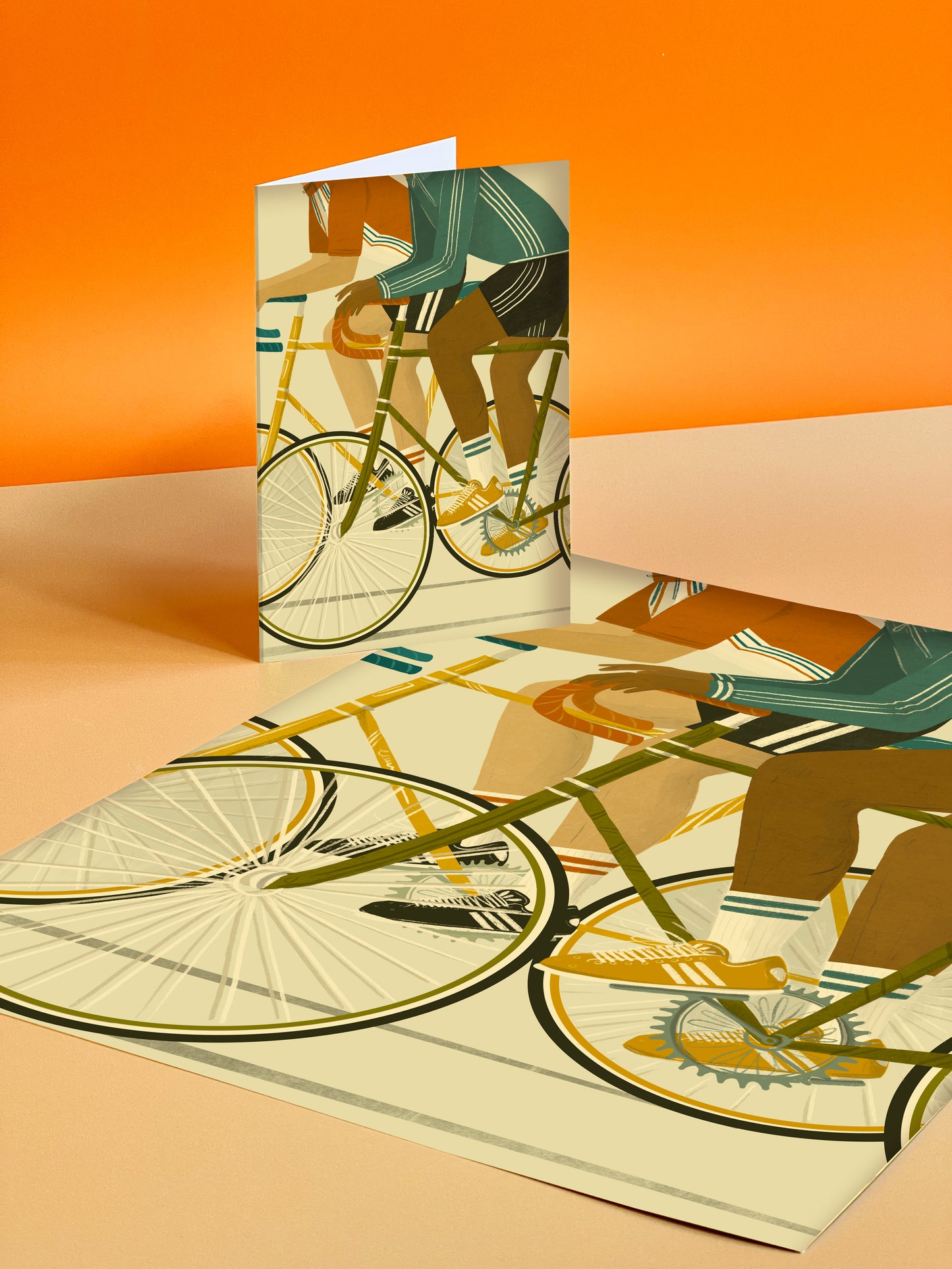 Road Cycling Greeting Card