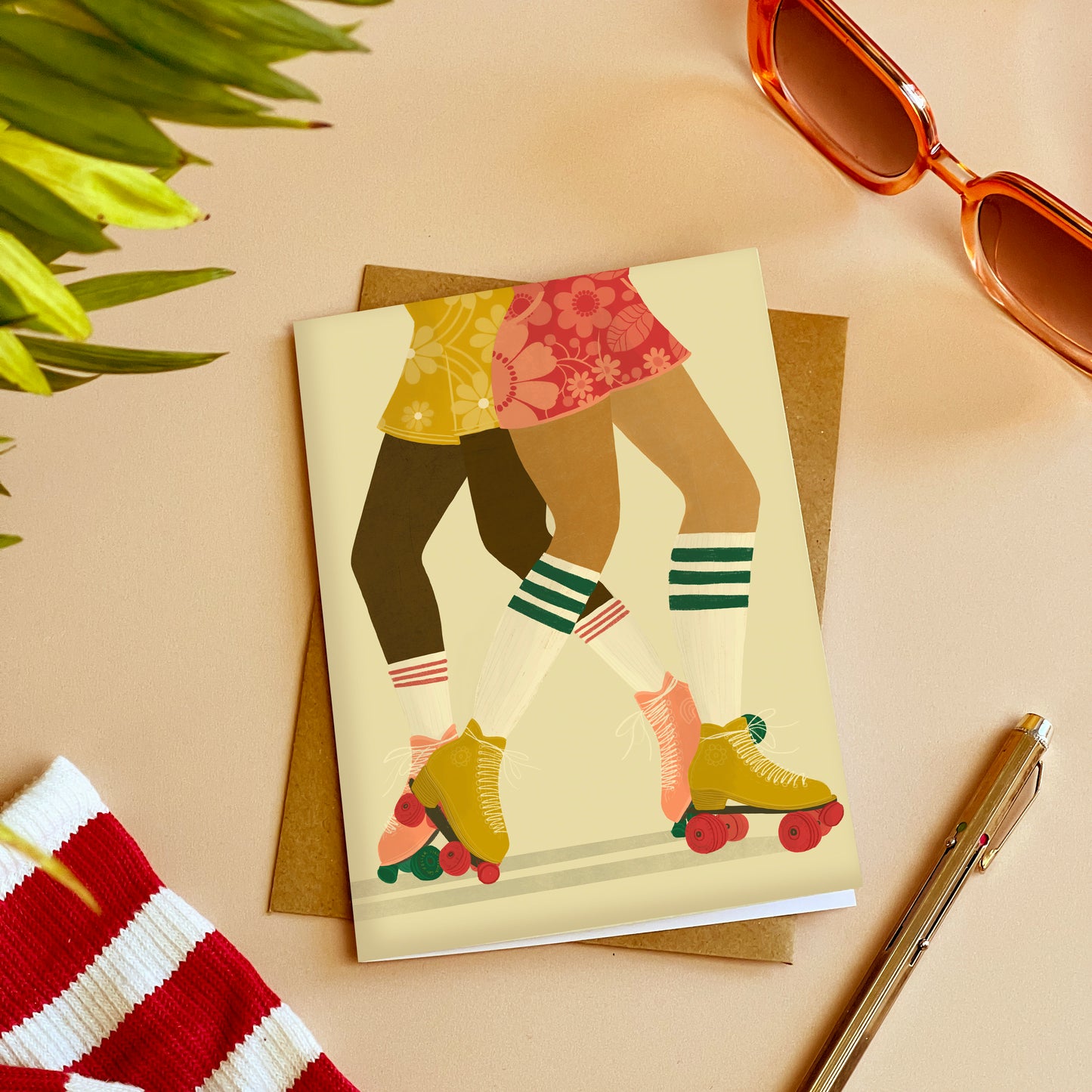 Roller Skating Greeting Card