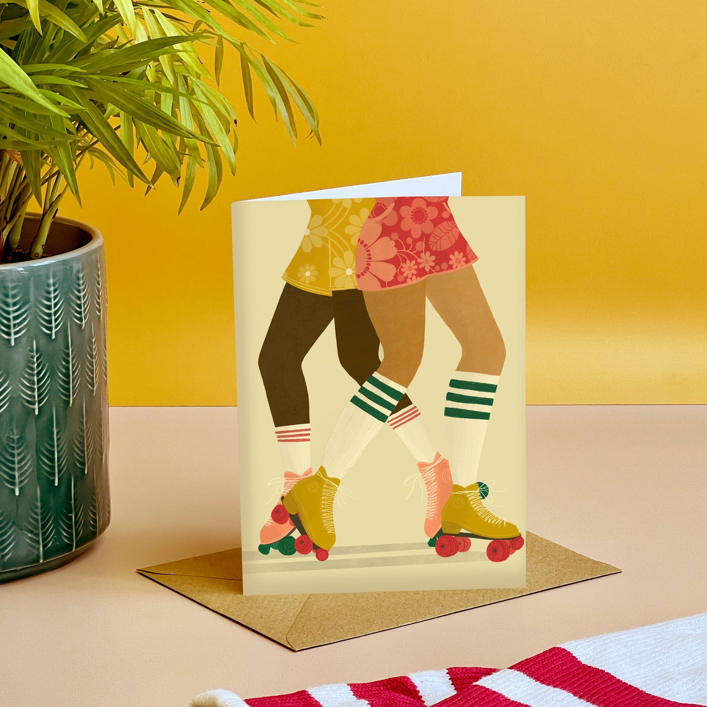 Roller Skating Greeting Card