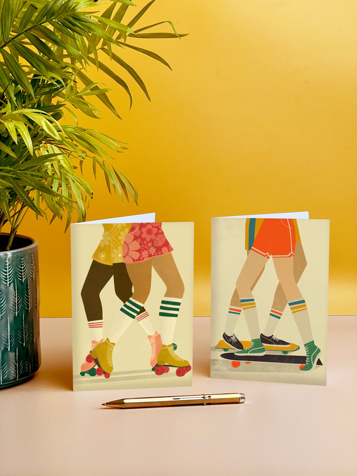 Roller Skating Greeting Card