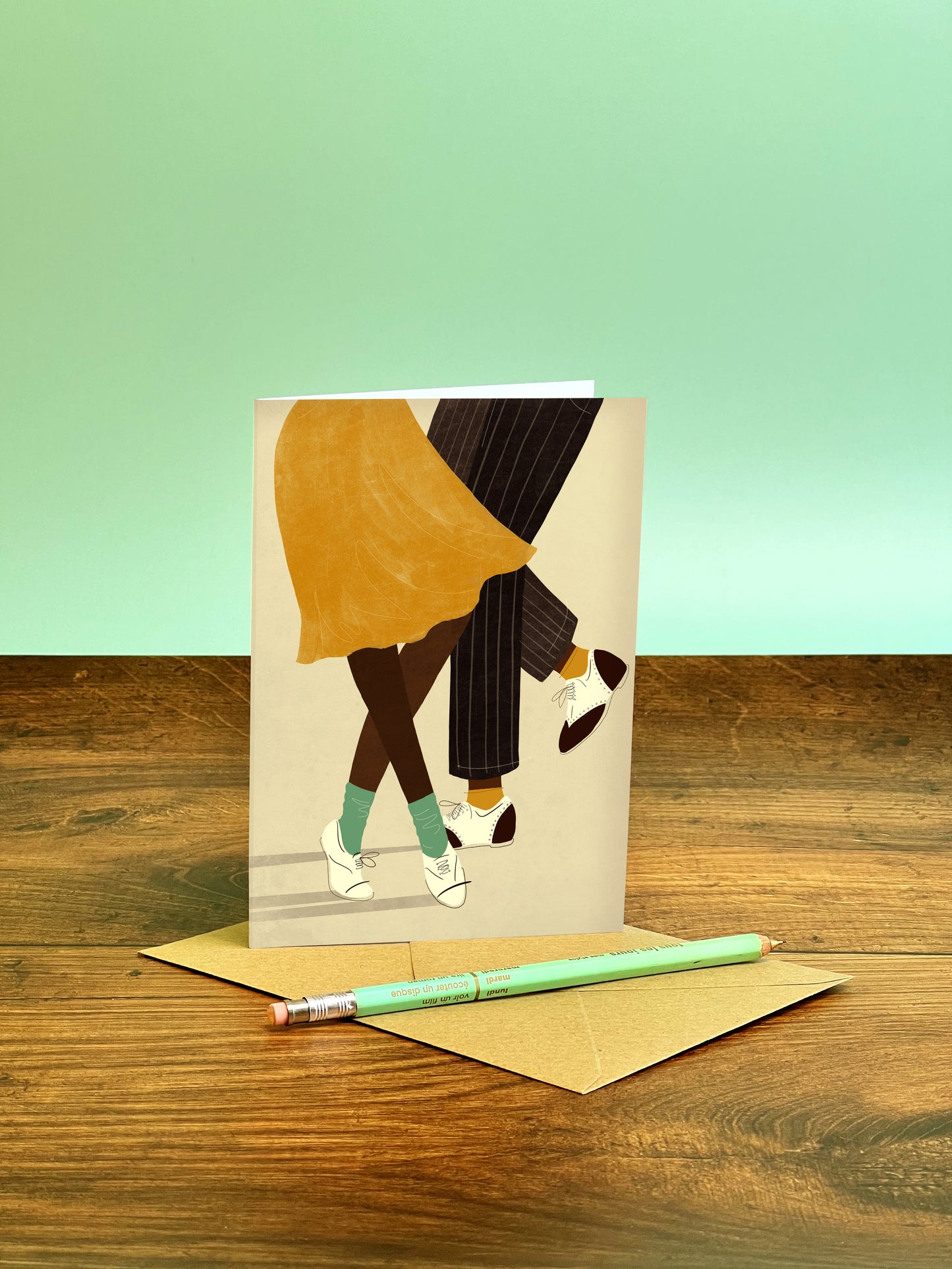 Savoy Swing Dancing Couple Card