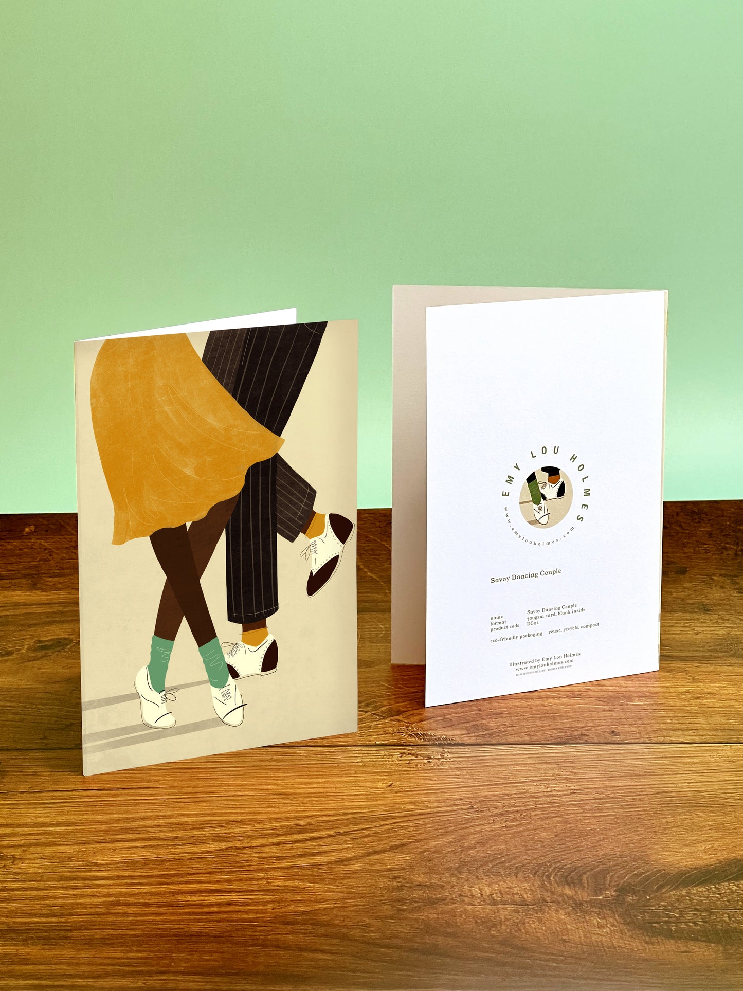 Savoy Swing Dancing Couple Card