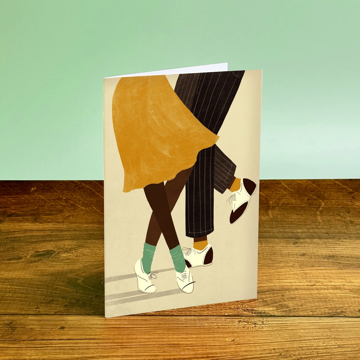 Savoy Swing Dancing Couple Card