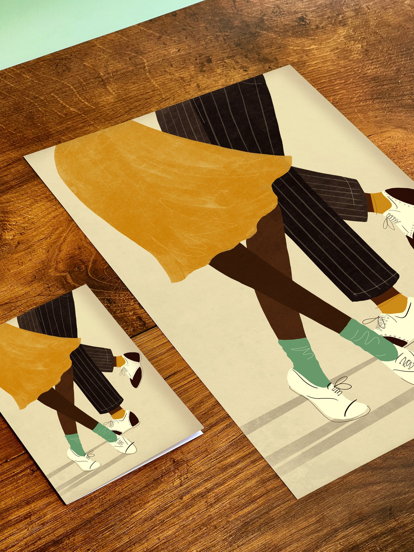 Savoy Swing Dancing Couple Card