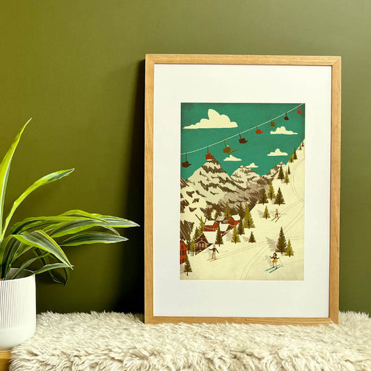 Skiing A4 | A3 Print
