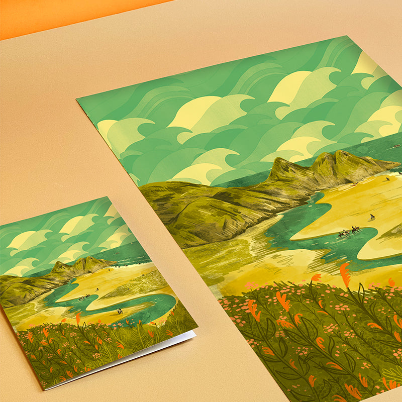 Three Cliffs Bay Card