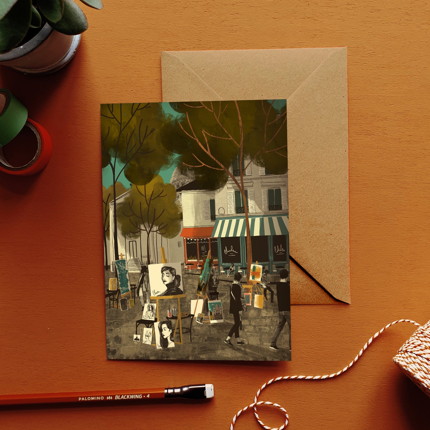 Paris Artists of Montmartre Card