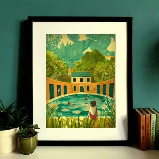 Bath Cleveland Pools A3 Print
