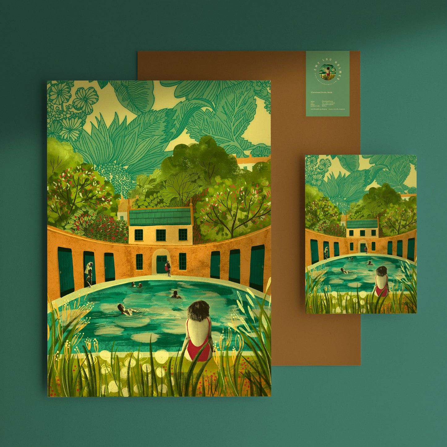 Bath Cleveland Pools A3 Print
