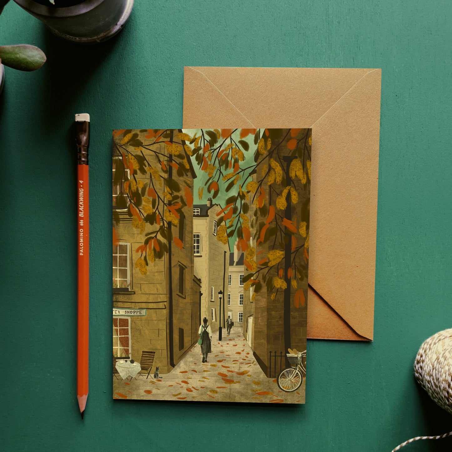 Bath Tea Shoppe Abbey Green Card