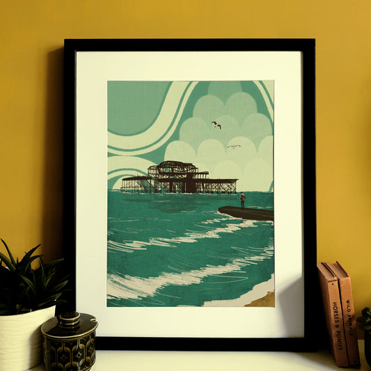 Brighton West Pier A3 Print