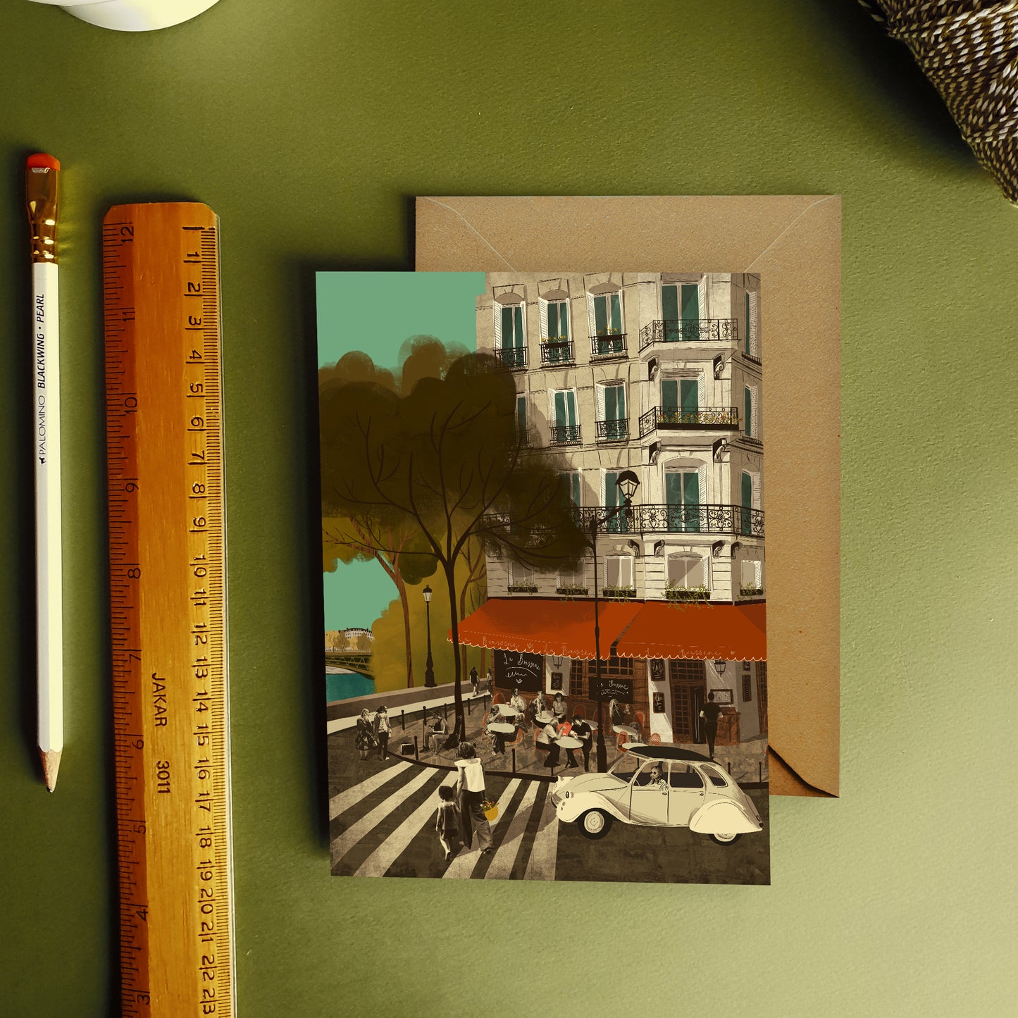 Paris Cafe in Île Saint-Louis Card