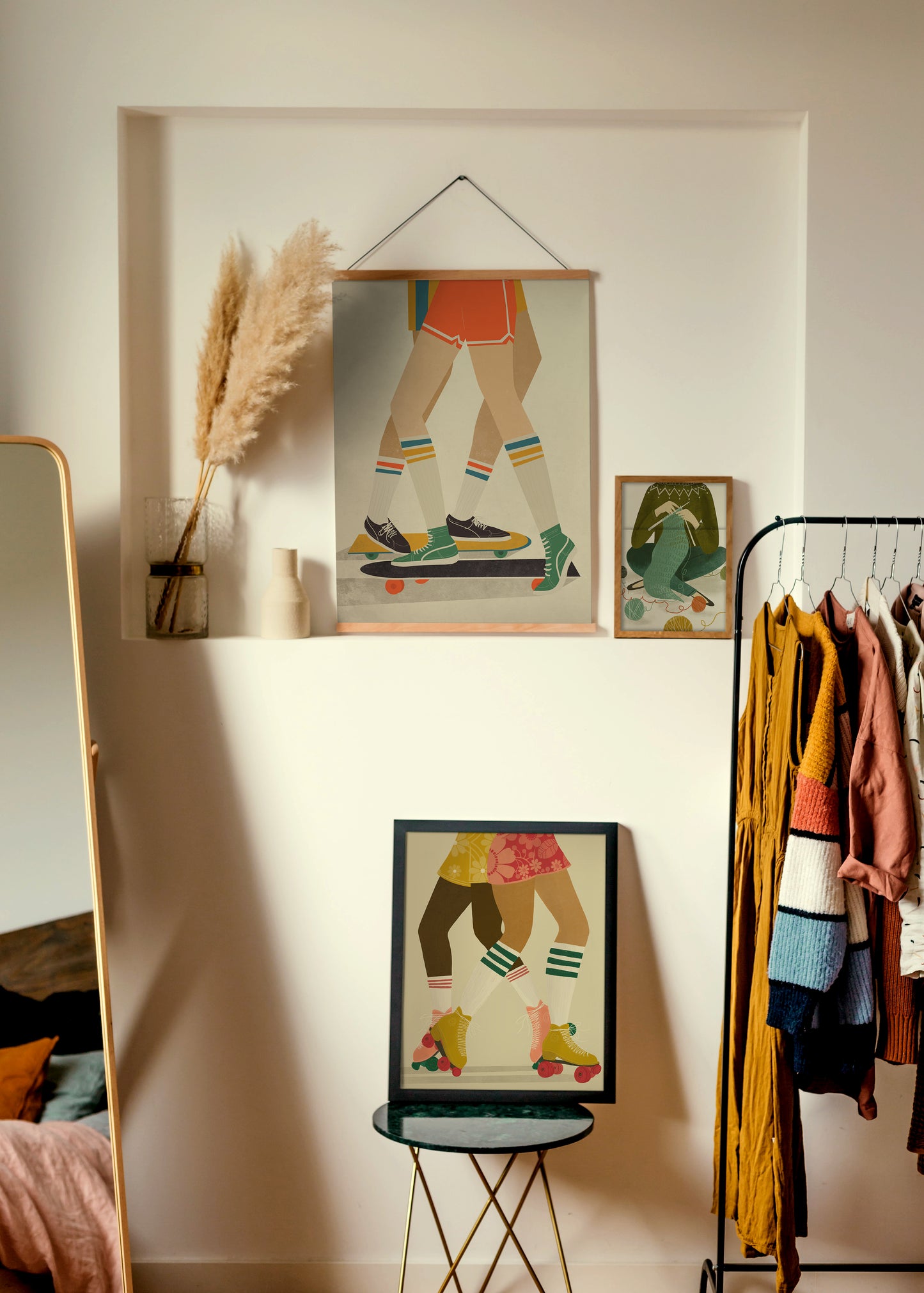 Roller Skating A3 Print
