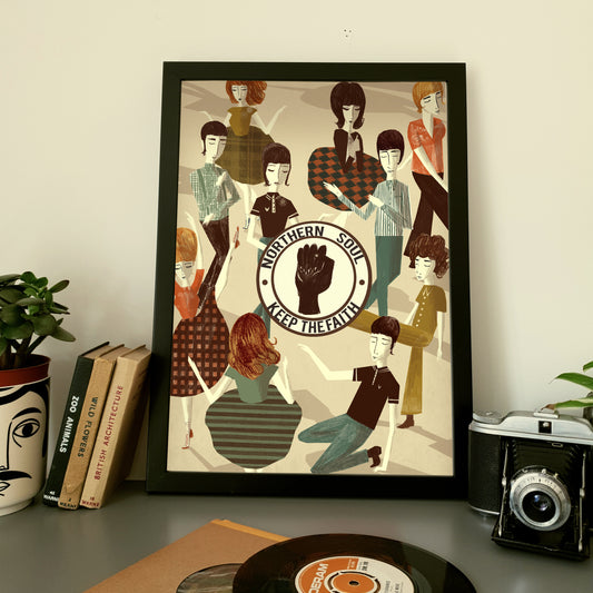 Northern Soul Keep The Faith A3 Print