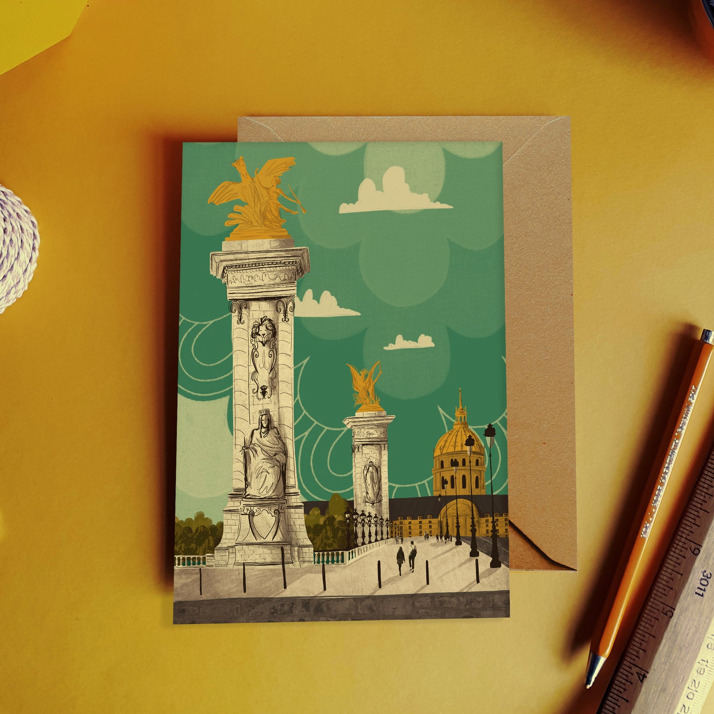 Paris Pont Alexandre III Bridge Card