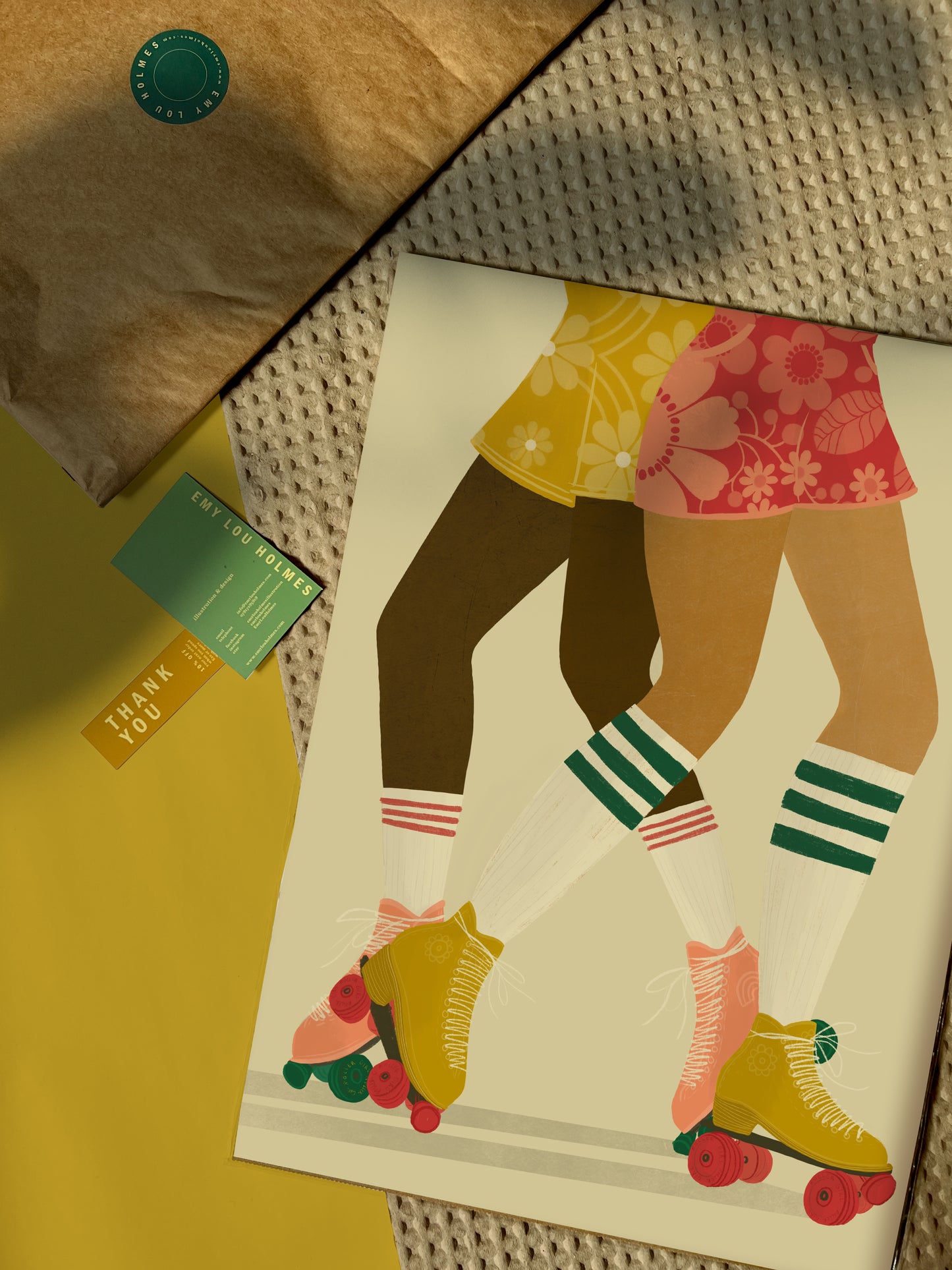Roller Skating A3 Print