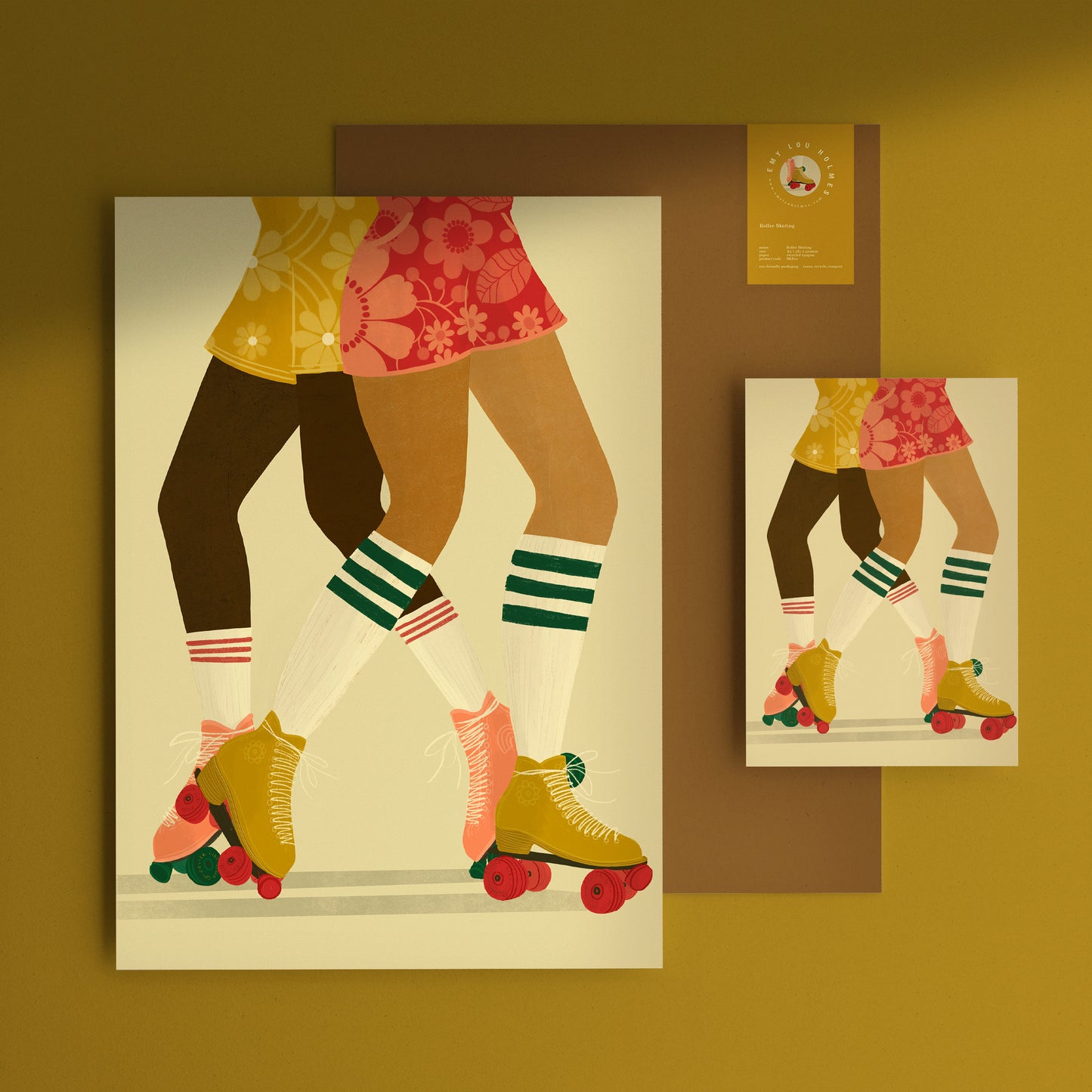Roller Skating A3 Print