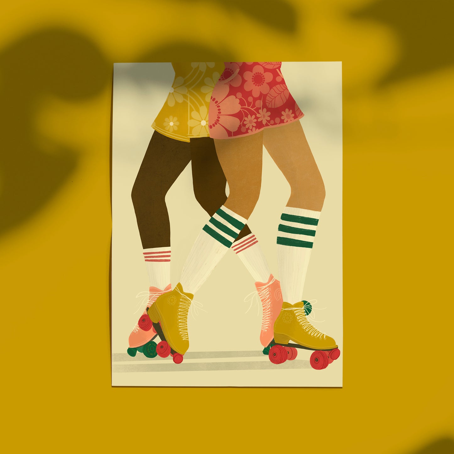 Roller Skating A3 Print