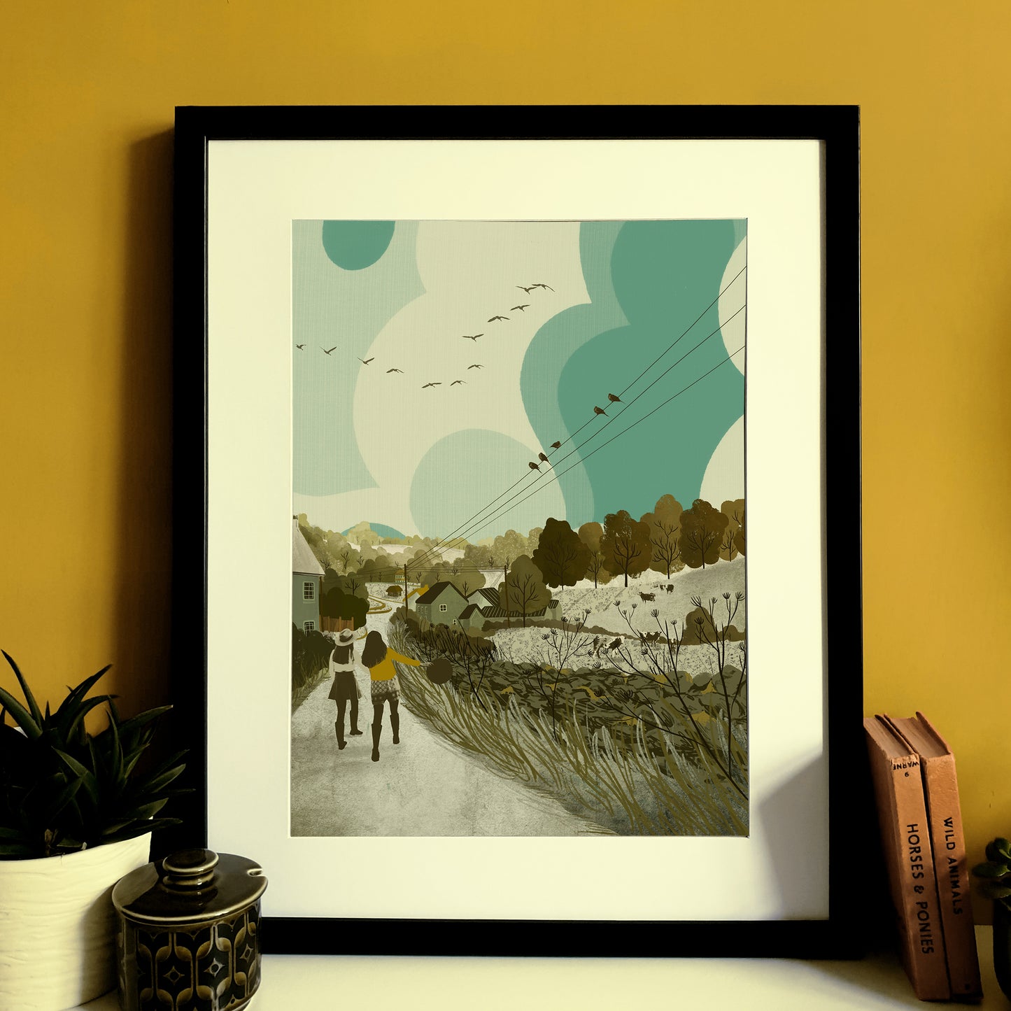 Priddy Mendip Hills Winter A3 Print
