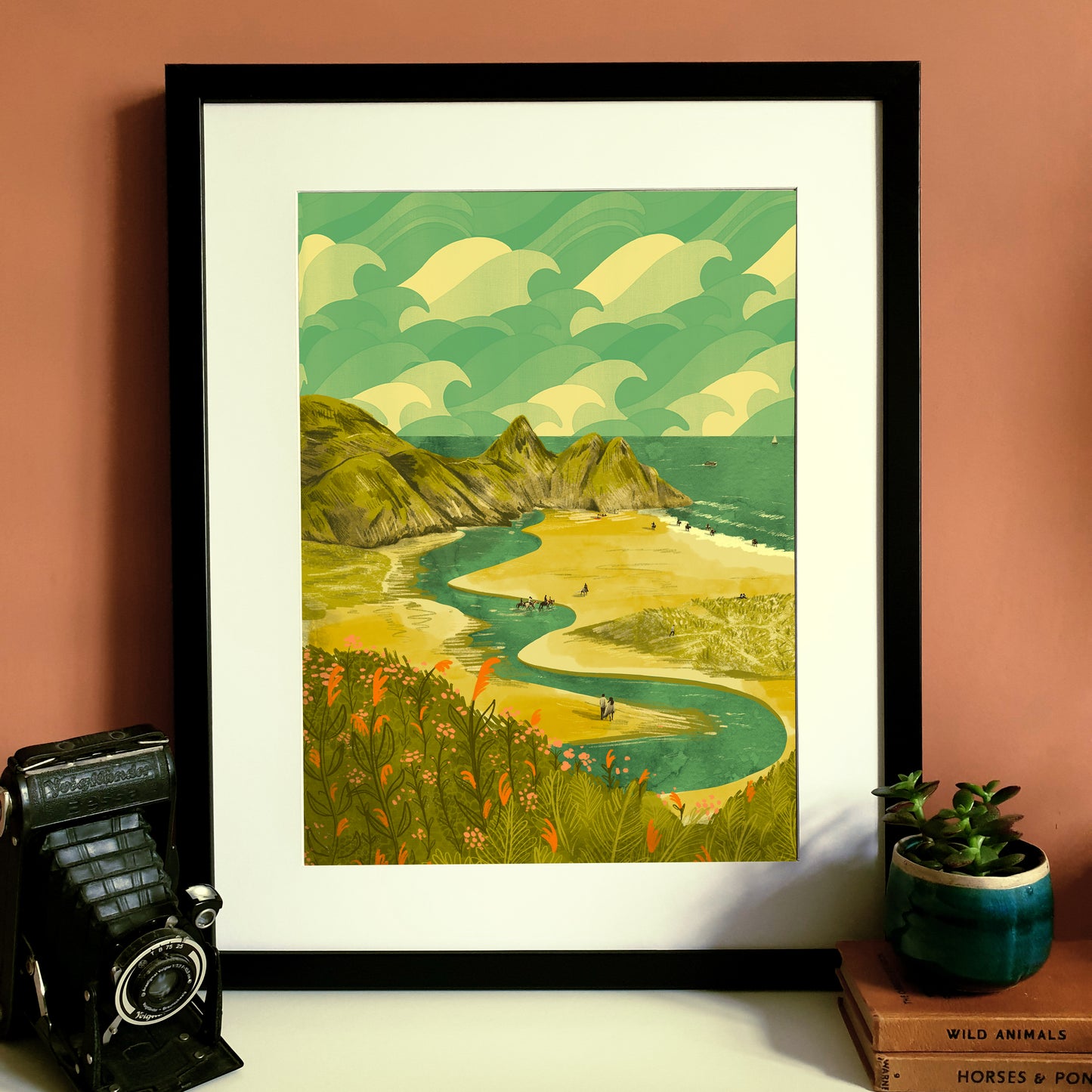 Three Cliffs Bay A3 Print