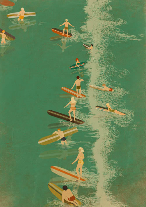 Surfing A4 | A3 Print
