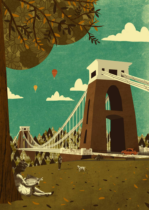 Bristol Clifton Suspension Bridge View Card