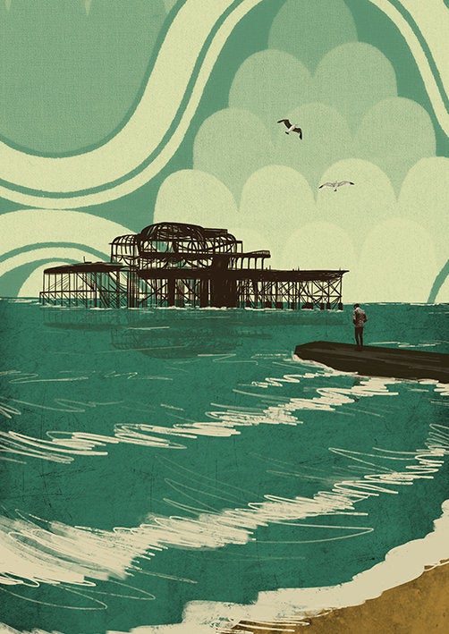 Brighton West Pier A3 Print