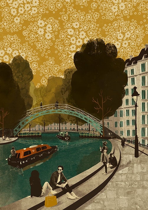 Paris Canal Saint-Martin Card