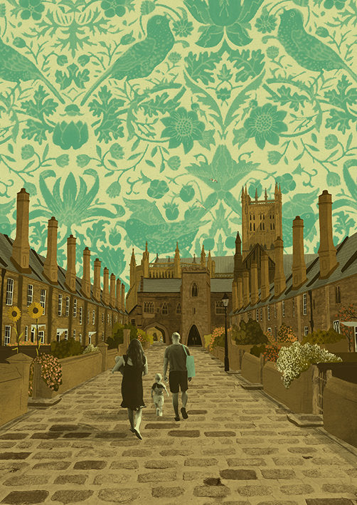 Wells Vicar's Close A3 Print