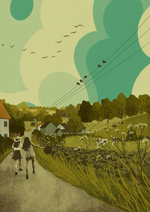 Priddy Mendip Hills A3 Print