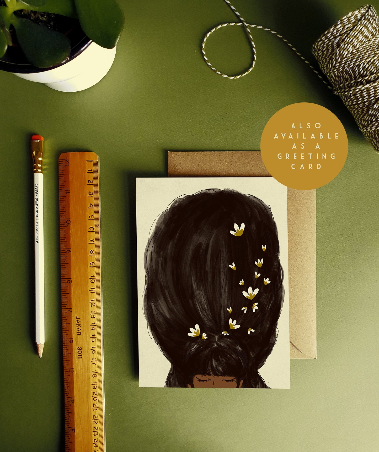 Black Beehive A3 Print